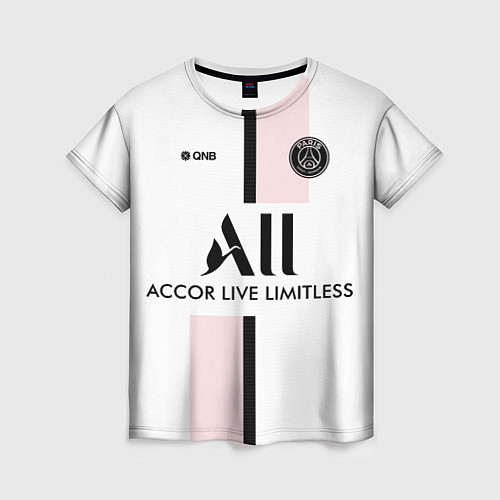 Женская футболка PSG Cup Away Vapor Match Shirt New 202223 / 3D-принт – фото 1