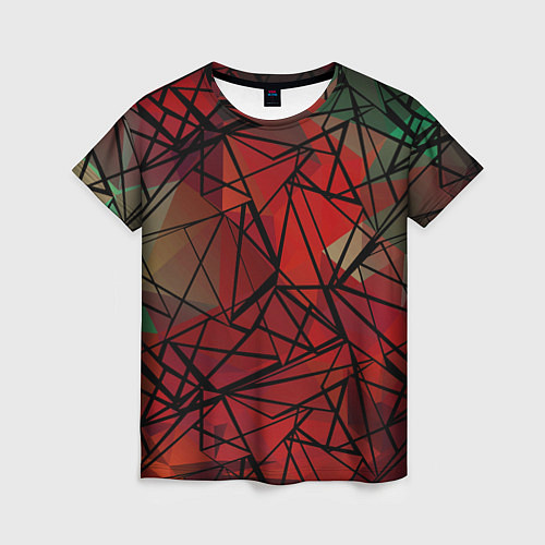 Женская футболка Абстрактный геометрический / 3D-принт – фото 1