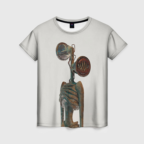 Женская футболка СИРЕНОГОЛОВЫЙ ХОРРОР / 3D-принт – фото 1