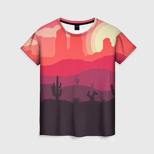 Женская футболка Пустыня / 3D-принт – фото 1
