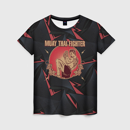 Женская футболка MUAY THAI FIGHTER / 3D-принт – фото 1