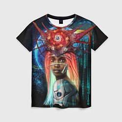 Женская футболка Cyberpunk girl