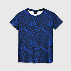 Женская футболка Черно-синий геометрический