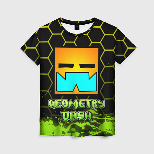 Женская футболка Geometry Dash Классика / 3D-принт – фото 1