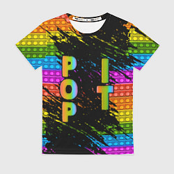 Футболка женская ПОП ИТ POP IT АНТИСТРЕСС, цвет: 3D-принт