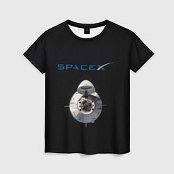Футболка женская SpaceX Dragon 2, цвет: 3D-принт
