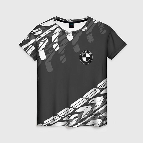 Женская футболка БМВ BMW TIRE TREAD / 3D-принт – фото 1
