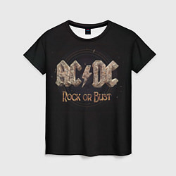 Футболка женская ACDC Rock or Bust, цвет: 3D-принт