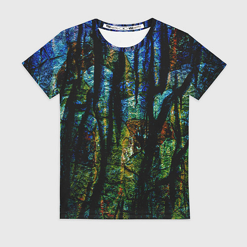 Женская футболка Разноцветная гора / 3D-принт – фото 1