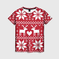 Женская футболка Рождественские олени