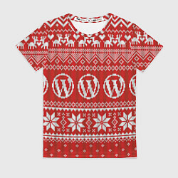 Футболка женская Вязаный рисунок, цвет: 3D-принт