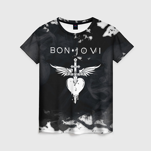 Женская футболка BON JOVI БОН ДЖОВИ / 3D-принт – фото 1