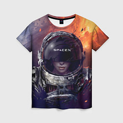 Женская футболка Space X Elon Musk
