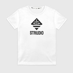 Футболка женская Strudio logo white, цвет: 3D-принт
