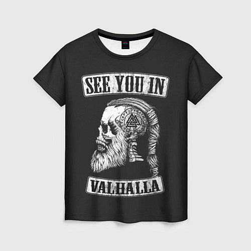 Женская футболка Увидимся в Вальхалле / 3D-принт – фото 1