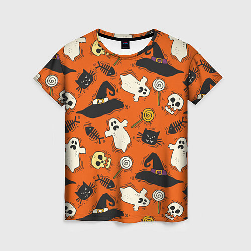 Женская футболка Хэллоуинские шалости / 3D-принт – фото 1
