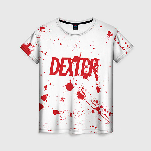 Женская футболка Dexter logo Декстер брызги крови / 3D-принт – фото 1