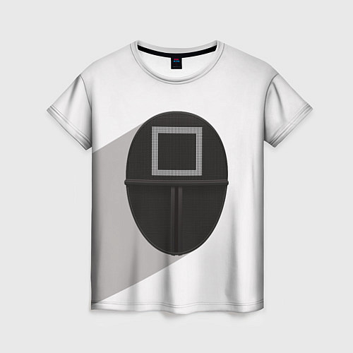 Женская футболка Игра в кальмара: Маска квадрат / 3D-принт – фото 1
