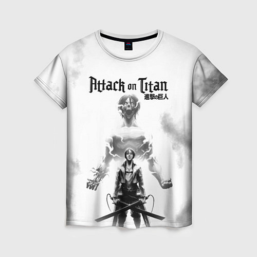 Женская футболка Эрен и Титан Атака титанов / 3D-принт – фото 1