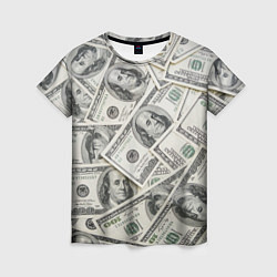 Женская футболка Dollars money