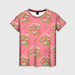 Женская футболка Корзина с клубникой