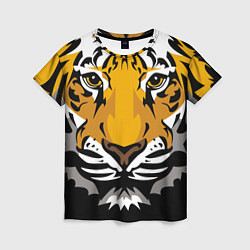 Футболка женская Суровый взгляд тигра, цвет: 3D-принт