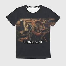 Женская футболка Biomutant Биомутант с оружием