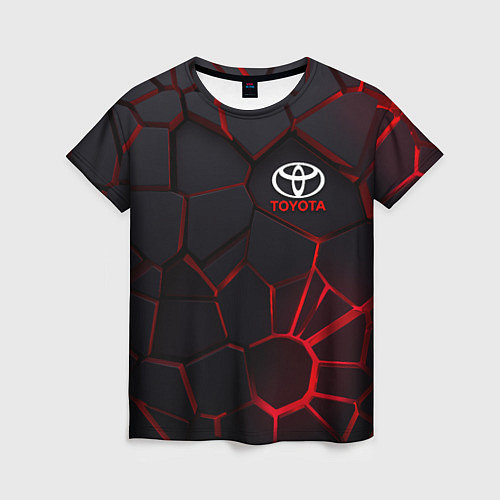 Женская футболка Тойота 3D плиты с подсветкой / 3D-принт – фото 1