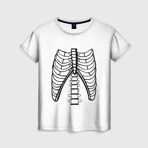 Женская футболка Ребра скелета / 3D-принт – фото 1