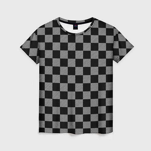 Женская футболка Шахматные Клетки / 3D-принт – фото 1