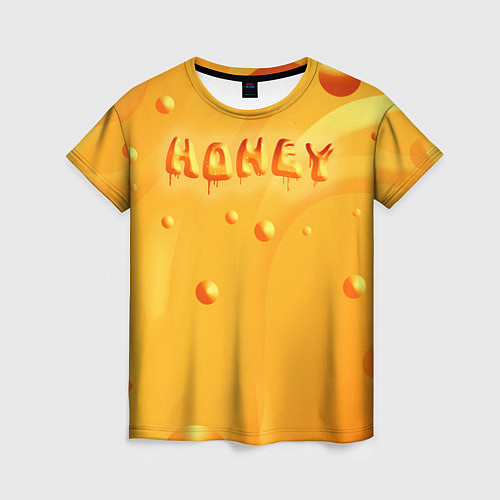 Женская футболка Медовая волна Honey wave / 3D-принт – фото 1