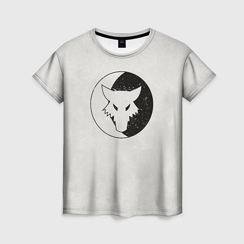Женская футболка Лунные волки ранний лого цвет легиона / 3D-принт – фото 1