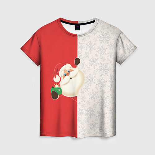 Женская футболка Дед Мороз селфи / 3D-принт – фото 1
