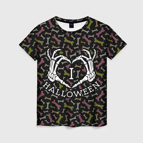 Женская футболка Я люблю Хэллоуин / 3D-принт – фото 1
