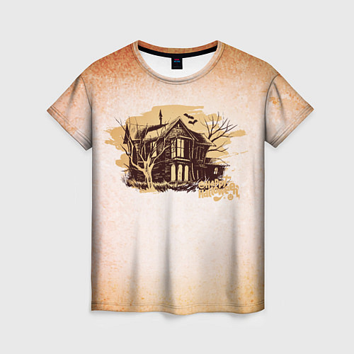 Женская футболка Страшный дом / 3D-принт – фото 1