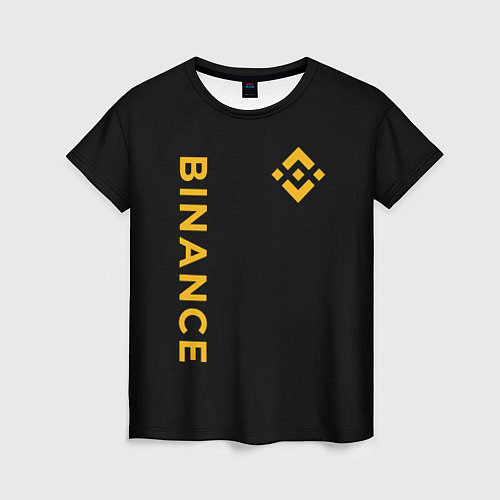 Женская футболка БИНАНС ЛОГО КАРБОН BINANCE LOGO / 3D-принт – фото 1