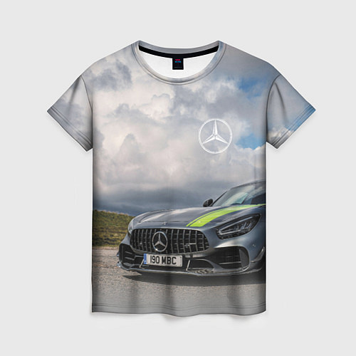 Женская футболка Mercedes V8 Biturbo Racing Team AMG / 3D-принт – фото 1