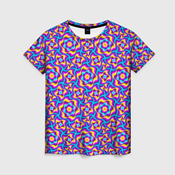 Женская футболка Красочный фон с цветами