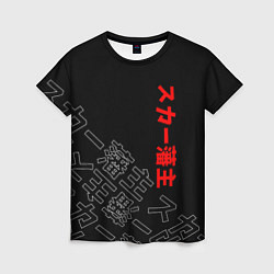 Женская футболка SCARLXRD JAPAN STYLE ИЕРОГЛИФЫ