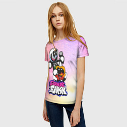 Футболка женская Skid and Pump Friday Night Funkin, цвет: 3D-принт — фото 2
