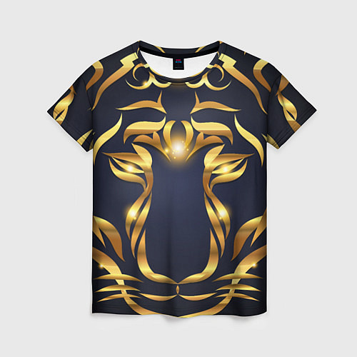 Женская футболка Золотой символ года Тигр / 3D-принт – фото 1