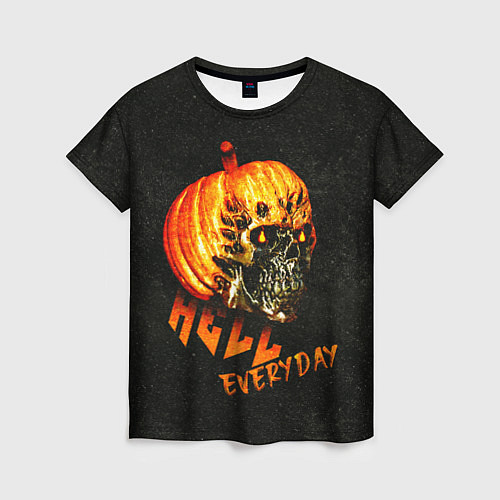 Женская футболка Helloween череп тыква scull pumkin / 3D-принт – фото 1