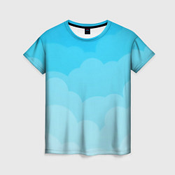 Женская футболка Голубые облака
