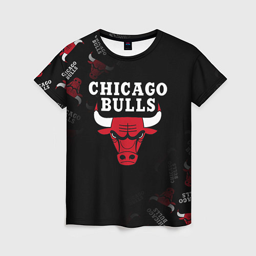 Женская футболка ЧИКАГО БУЛЛС БЫКИ CHICAGO BULLS / 3D-принт – фото 1