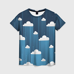 Женская футболка Облака в очереди