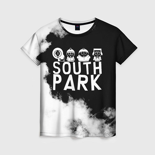 Женская футболка Все пацаны на черном фоне Южный Парк / 3D-принт – фото 1