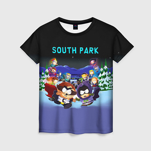 Женская футболка Енот и его команда - противостояние Южный Парк / 3D-принт – фото 1