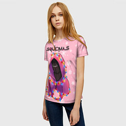 Футболка женская Страж в гирлянде, цвет: 3D-принт — фото 2