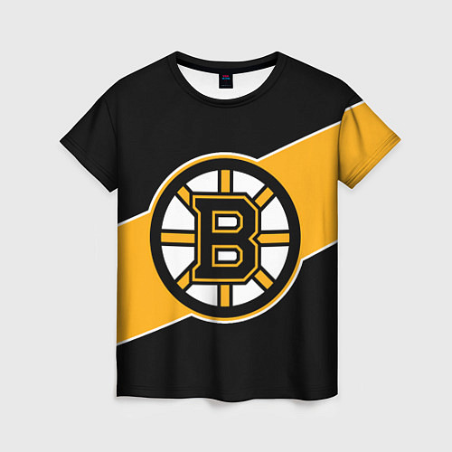 Женская футболка Бостон Брюинз, Boston Bruins / 3D-принт – фото 1