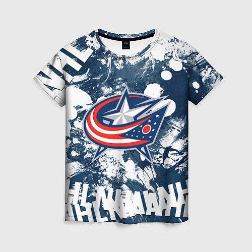 Женская футболка Коламбус Блю Джекетс, Columbus Blue Jackets / 3D-принт – фото 1